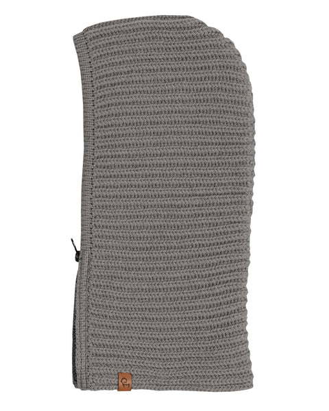 Packshot of women's gray merino wool balaclava