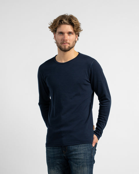 Camiseta térmica de manga larga 250 para hombre Azul marino