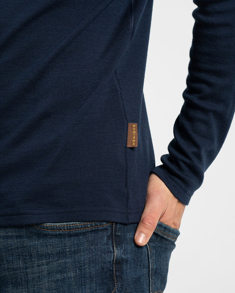 Camiseta térmica de manga larga 250 para hombre Azul marino