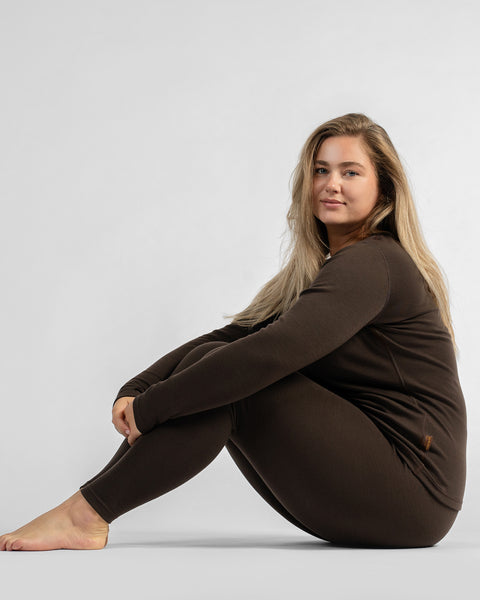 Leggings 250 para mujer Marrón chocolate