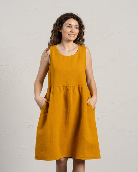 Vestido smock Eliza Amarillo Picante