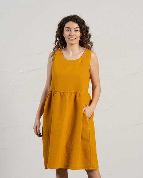 Vestido smock Eliza Amarillo Picante