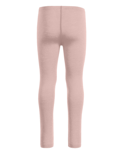 Leggings infantiles color rosa empolvado sobre fondo blanco