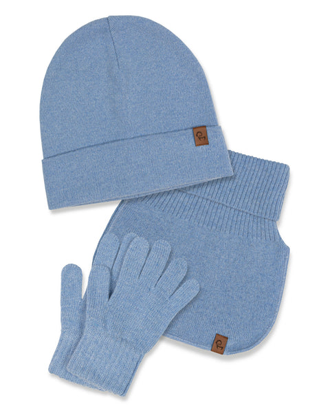 Conjunto de 3 piezas para niños: gorro tejido, bufanda y guantes