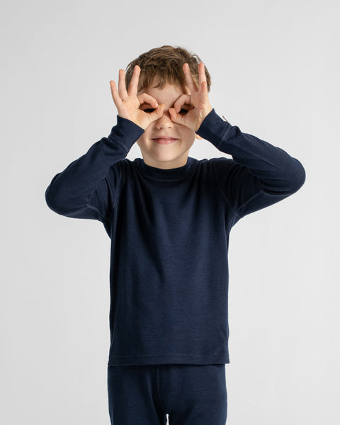 Conjunto infantil de 2 piezas de merino 250: camiseta de manga larga y pantalón
