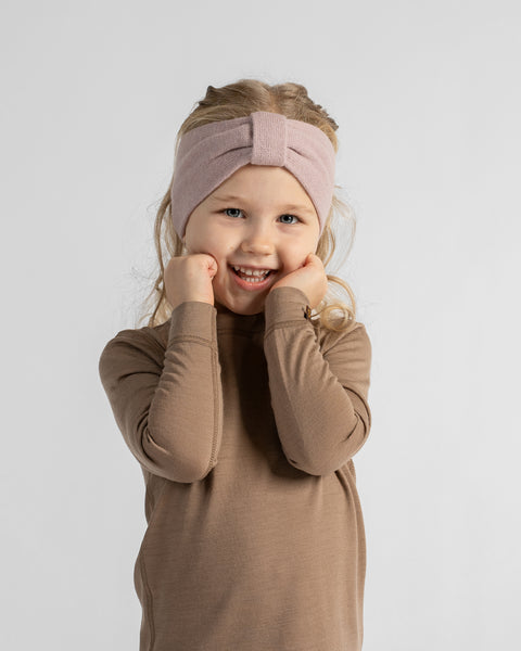 Cinta para la cabeza tejida para niños con lazo de mezcla de cachemira
