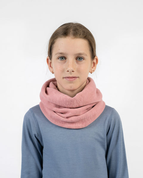 Bufanda infantil tipo infinity de lana merina