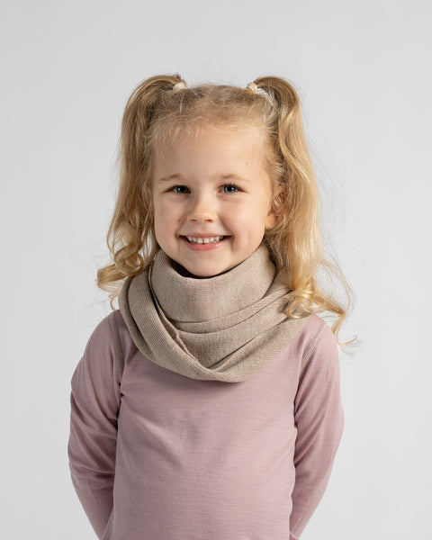 Bufanda infantil tipo infinity de lana merina