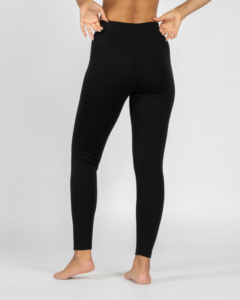 Conjunto de 2 piezas para mujer: camiseta de manga larga y leggings 250 en negro