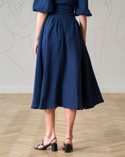 Falda de lino Evelyn