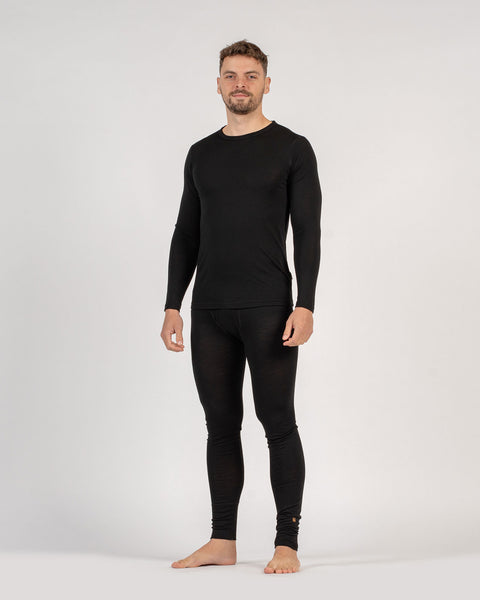 Camiseta de manga larga 160 para hombre en Negro