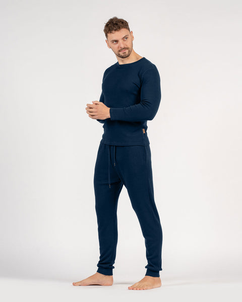 Pantalones deportivos para hombre 250 Merino Azul Oscuro