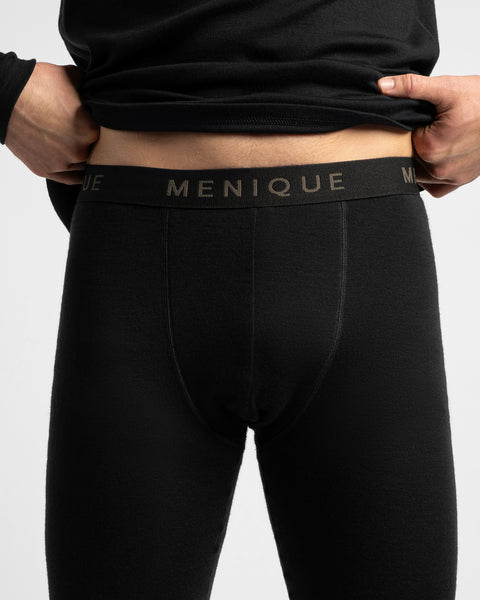 Mallas térmicas de merino 250 para hombre Negro