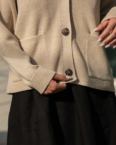 Cárdigan de lana merina para mujer Hazel
