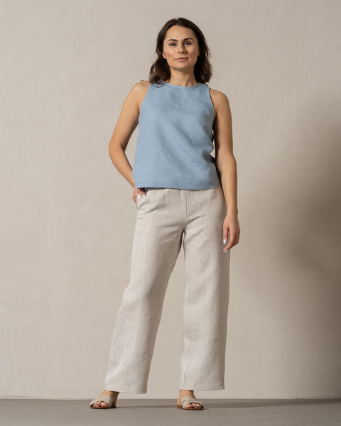 Camiseta de Cuello Alto Nina Azul Nublado