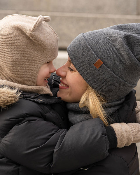 Gorro de punto para mujer en merino