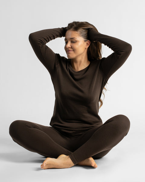 Leggings 250 para mujer Marrón chocolate