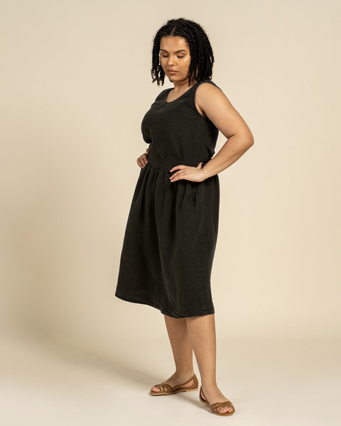 Falda midi Sophia negro puro