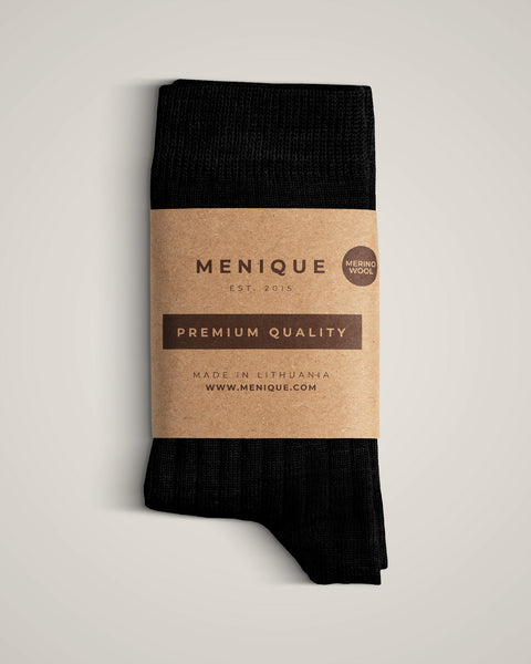 Calcetines transpirables de canalé de merino para niños