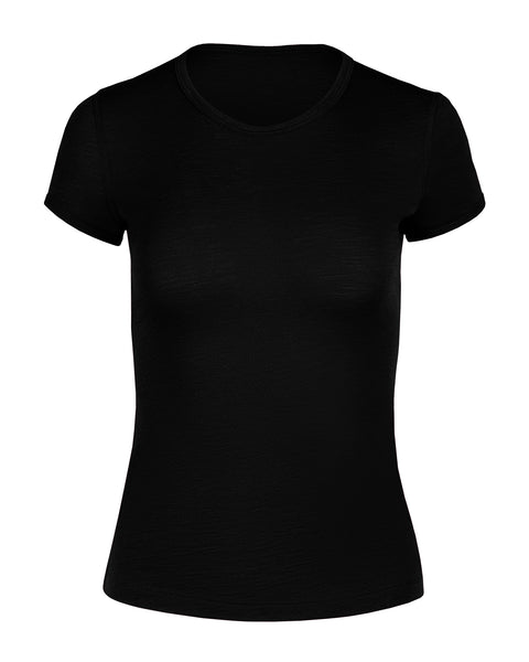 Camiseta de mujer 160 Merino Negra