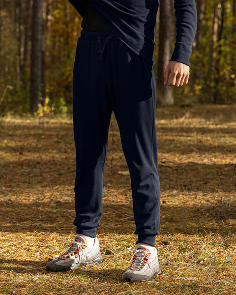 Pantalones deportivos tipo jogger para hombre 250gsm Azul oscuro