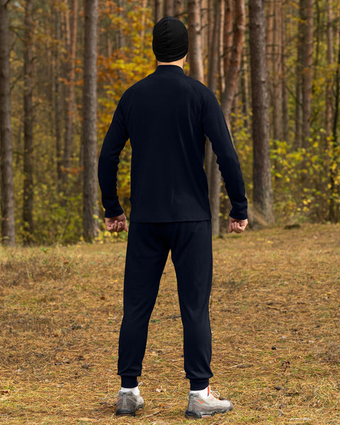 Pantalones deportivos tipo jogger para hombre 250gsm Azul oscuro