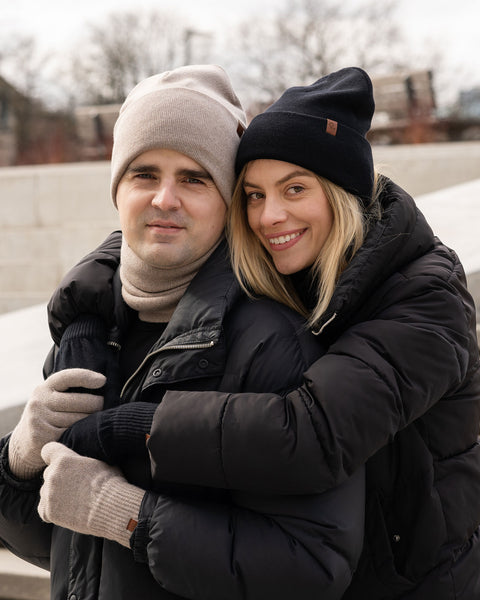 Gorro de punto para mujer en merino