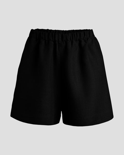 Pantalones cortos 100 % lino para mujer.