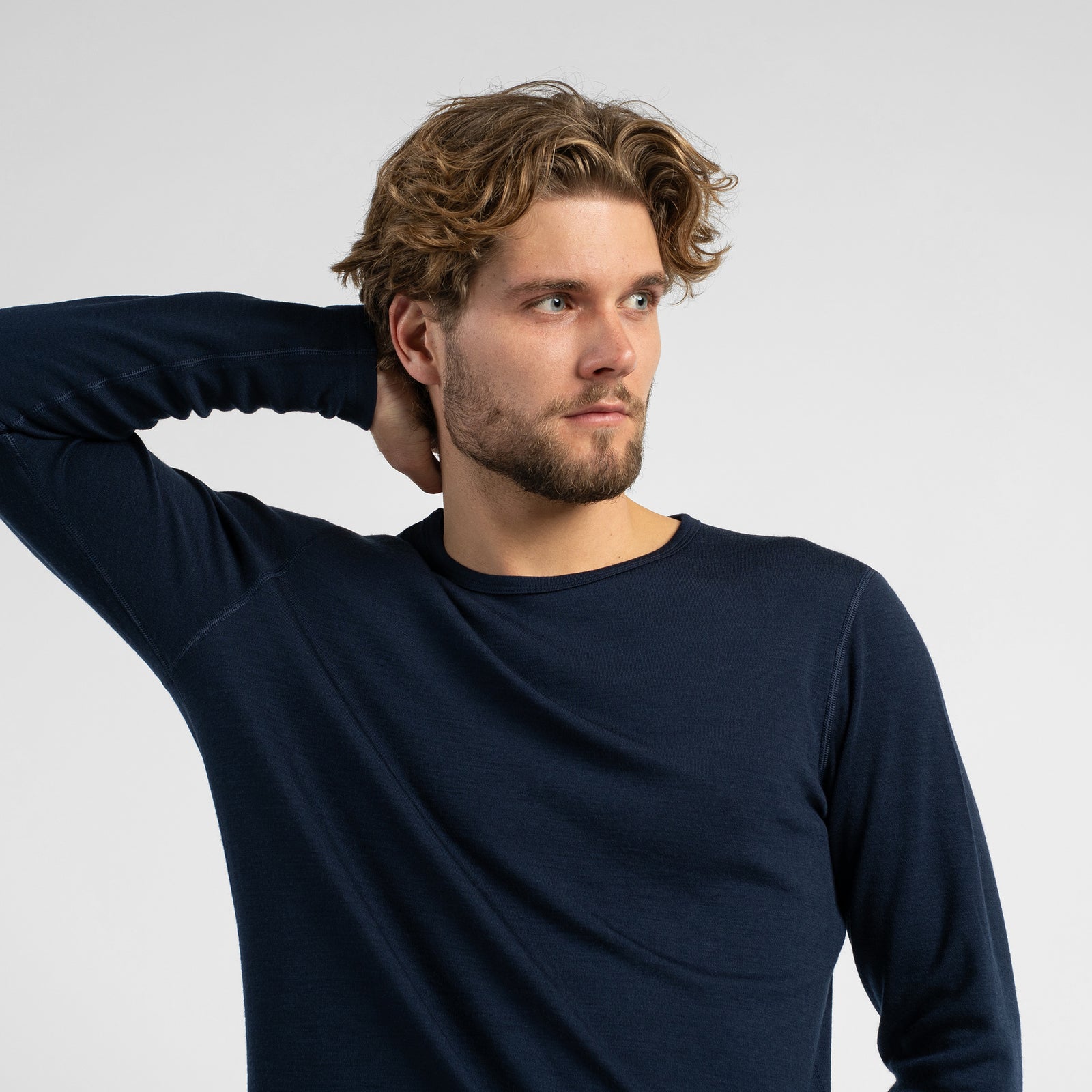Conjunto de 2 piezas para hombre de manga larga y pantalón 250 Azul marino
