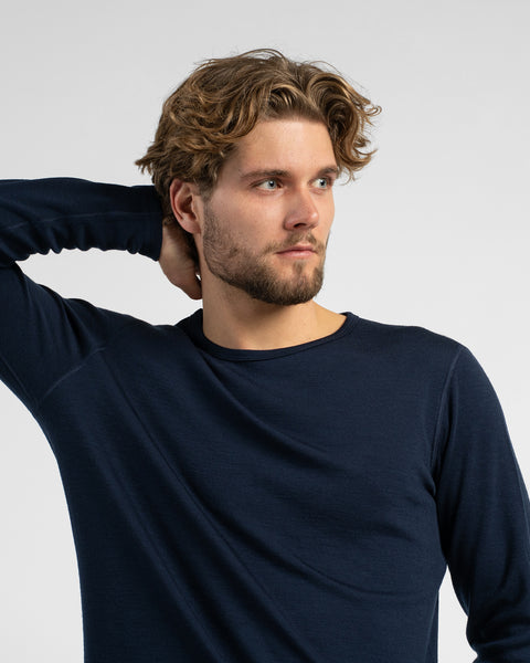 Camiseta térmica de manga larga 250 para hombre Azul marino