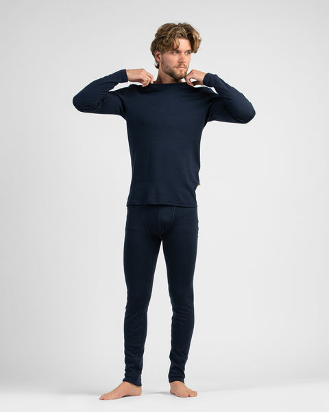 Conjunto de 2 piezas para hombre de manga larga y pantalón 250 Azul marino