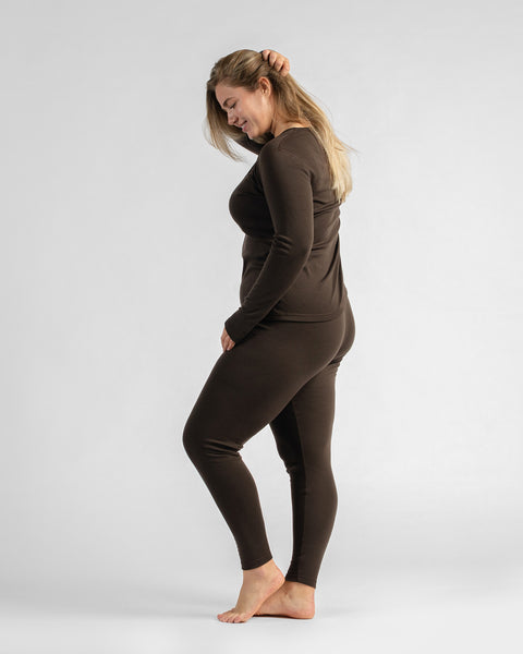 Leggings 250 para mujer Marrón chocolate