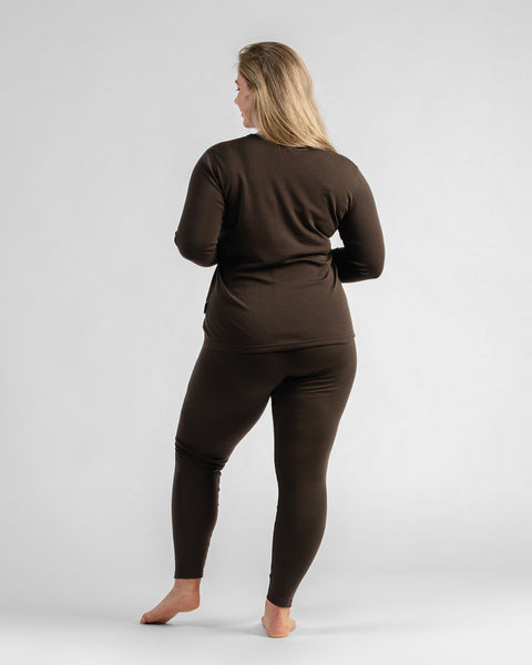 Leggings 250 para mujer Marrón chocolate