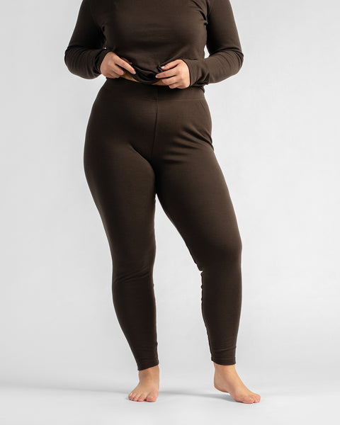 Leggings 250 para mujer Marrón chocolate