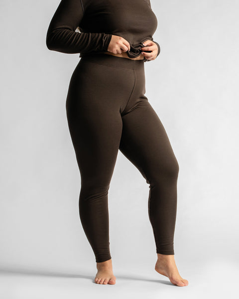 Leggings 250 para mujer Marrón chocolate