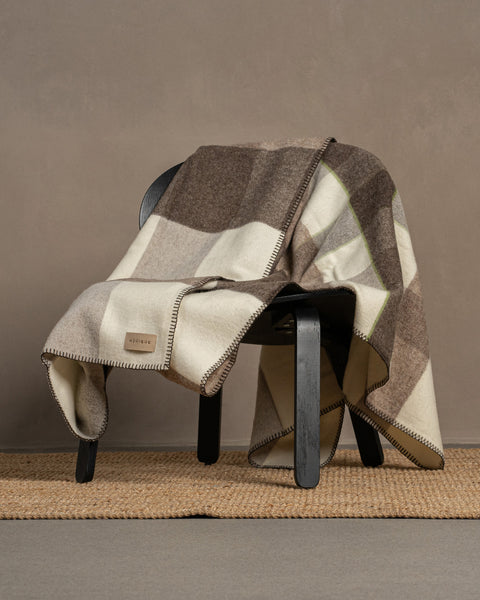 Manta de cuadros de lana virgen Chicago