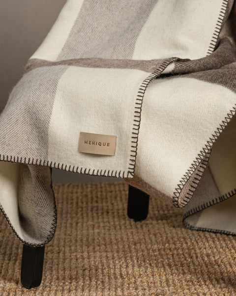 Manta de cuadros de lana virgen Chicago