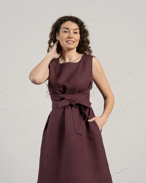 Vestido cruzado sin mangas Obi Hailey Sombra Púrpura