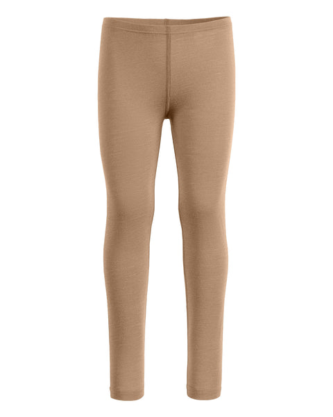 Pantalones para niños Menique de merino de 160 g/m² en color beige vista frontal