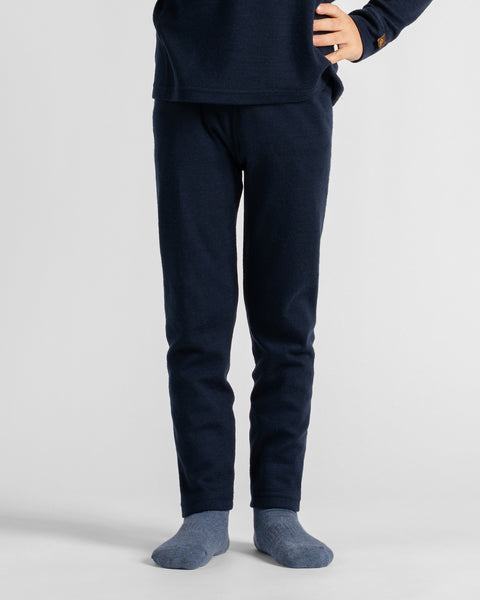 Pantalones infantiles de merino 250 Azul marino