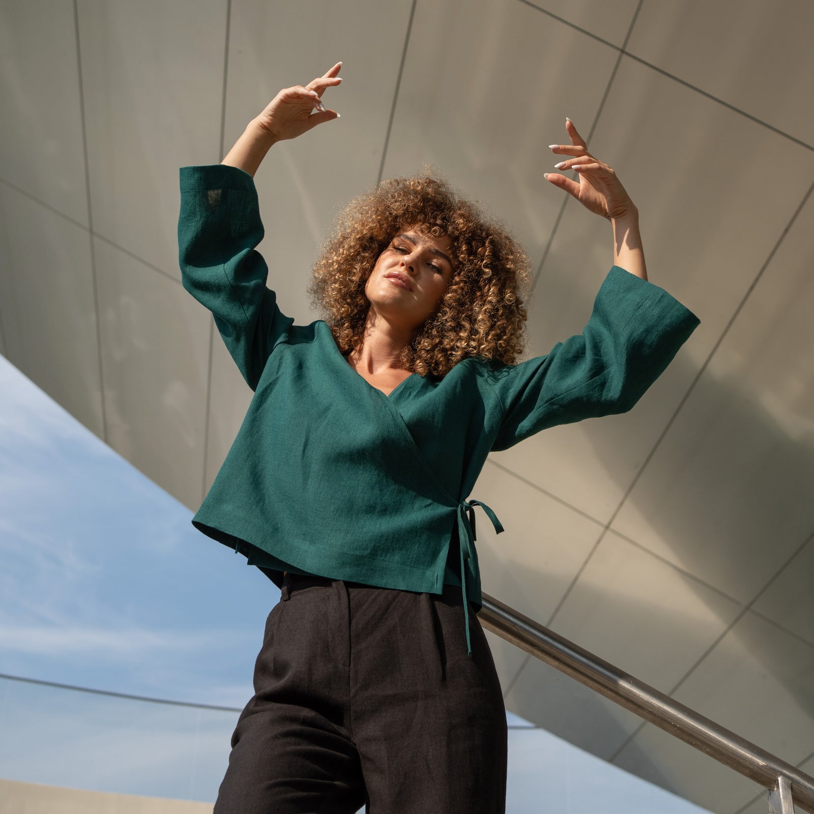 Blusa Cruzada de Lino Thea