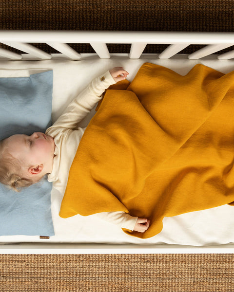 Kids' Linen Blanket in spicy yellow