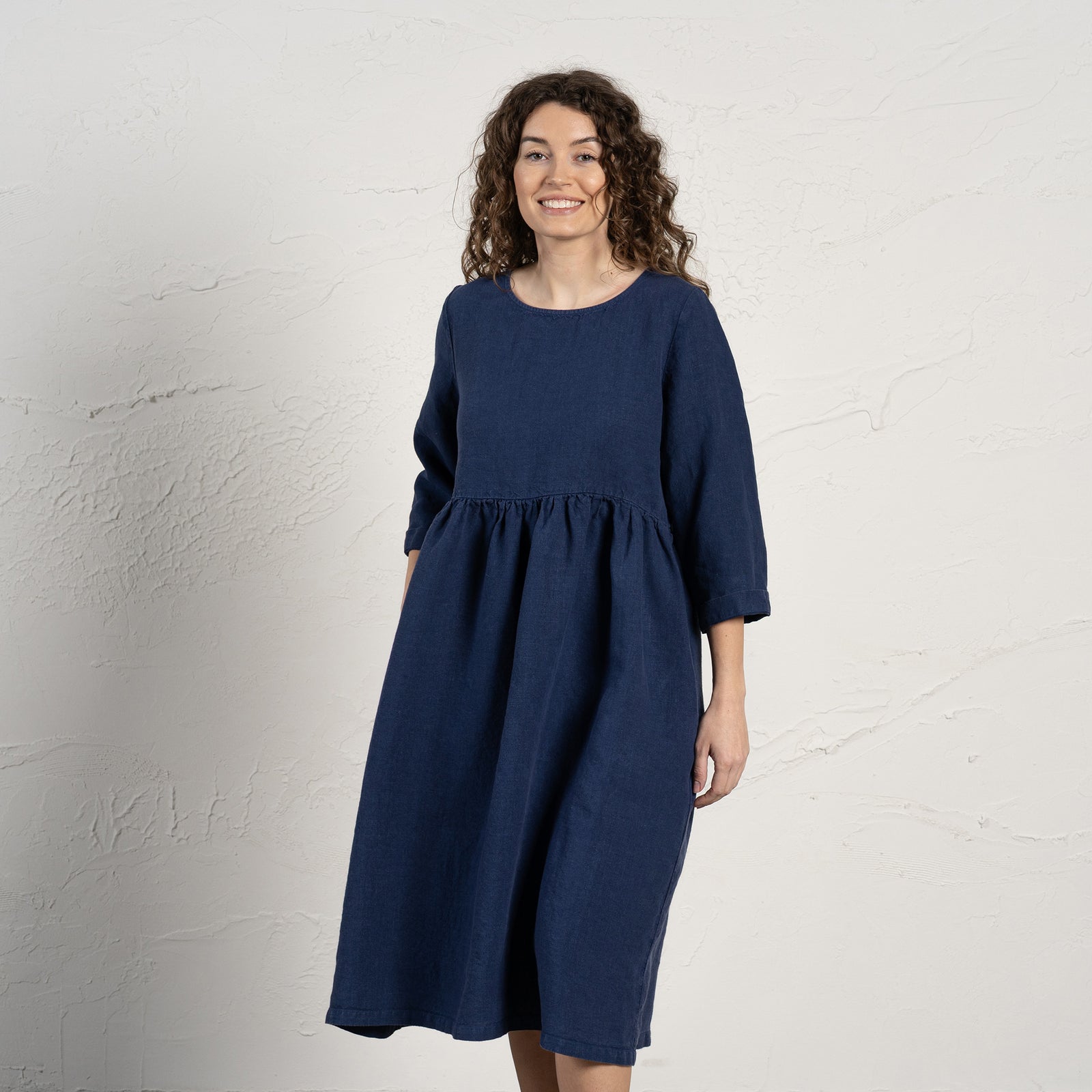 Vestido smock Lucy azul tormenta