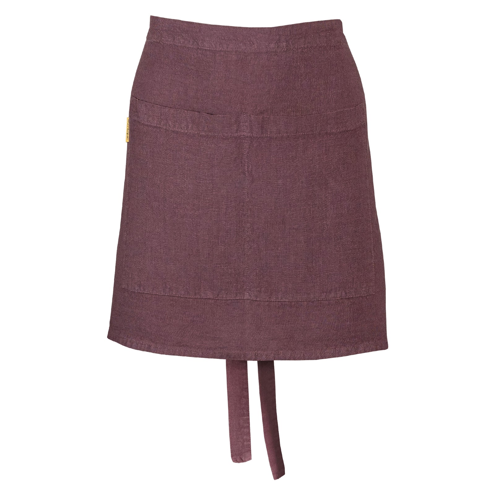 Delantal corto de lino con bolsillo Talla única Púrpura sombra