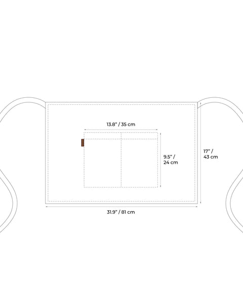 Delantal corto de lino natural