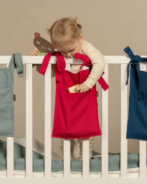 Organizador de cuna de lino