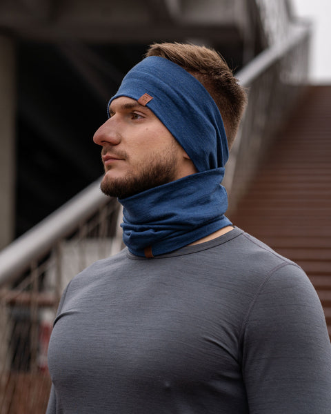 Men's Headband and Gaiter Set Denim