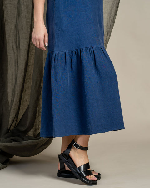 Vestido Largo Aurora Azul Tormenta