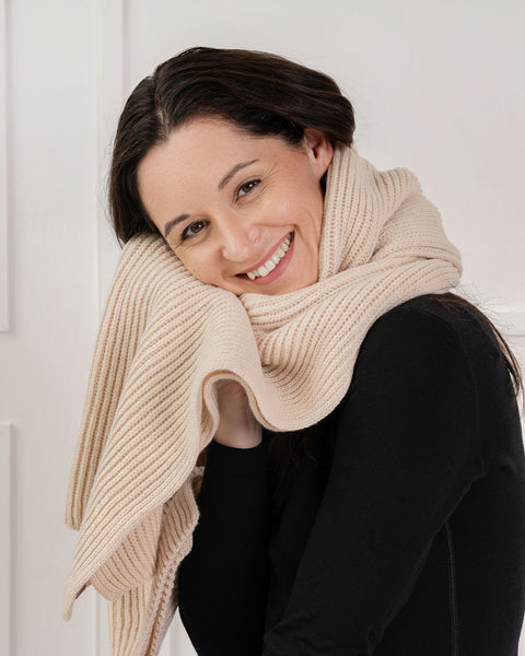 Women's Knit Thick Scarf Merino
