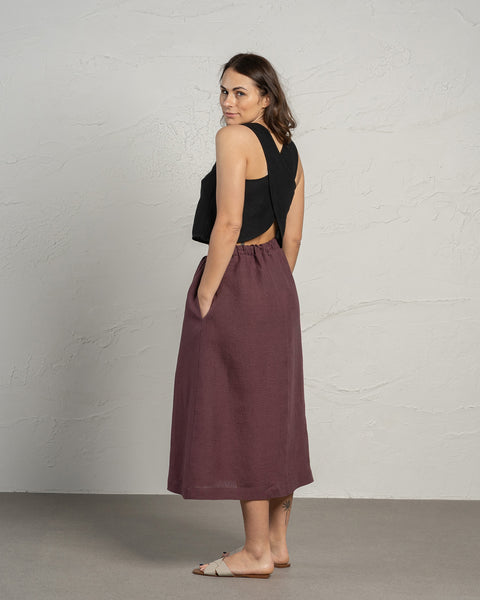 Top corto cruzado Serena negro